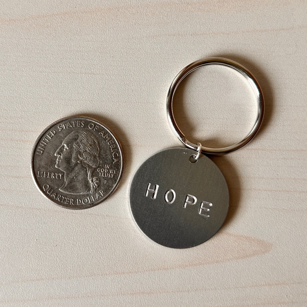 Silver HOPE Keychain